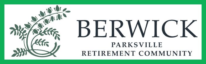 Berwick Parksville retirement community logo in black and green