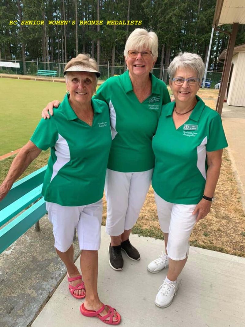 Parksville Lawn Bowling Club BC Senior Women's SIlver Medalists