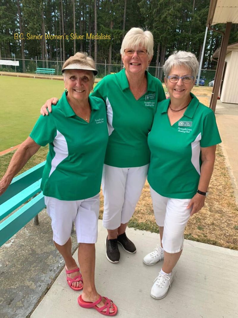 Parksville Lawn Bowling Club BC Senior Women's SIlver Medalists